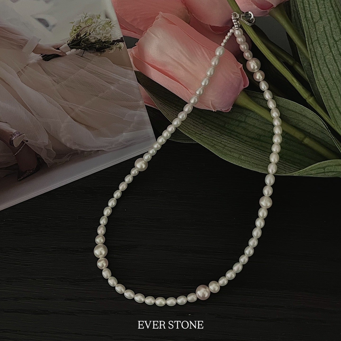 Pink Point Pearl Necklace