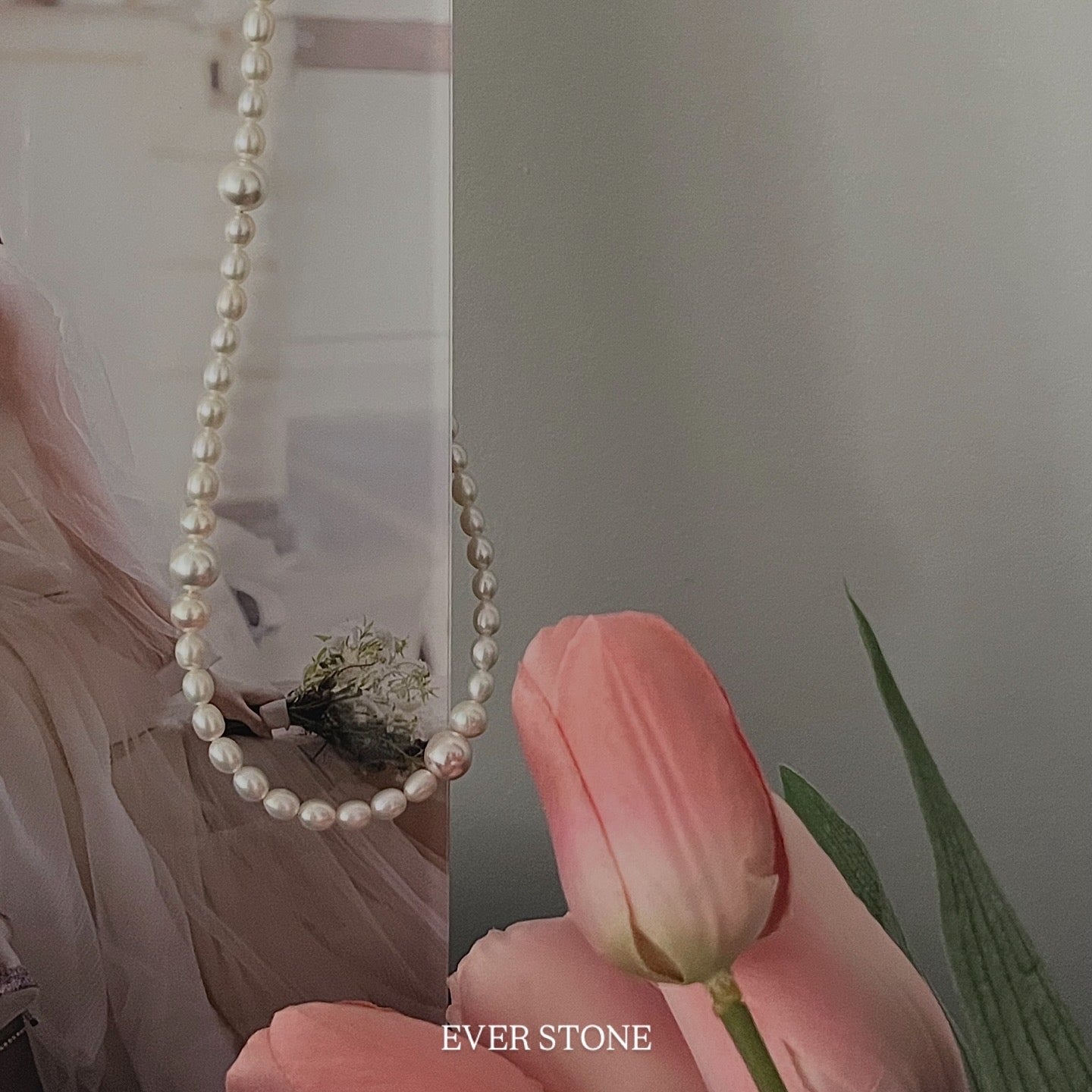 Pink Point Pearl Necklace