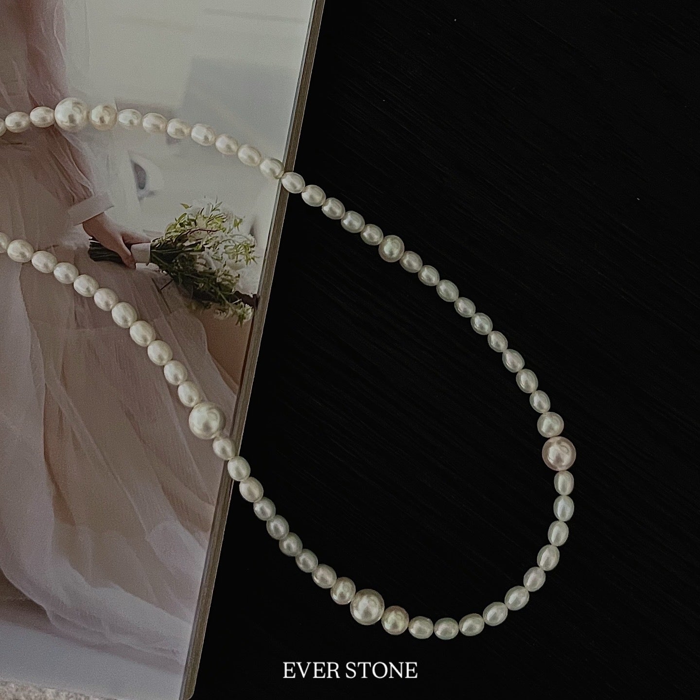 Pink Point Pearl Necklace